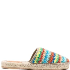 Плетеные шлепанцы в полоску