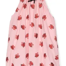 Платье без рукавов с принтом