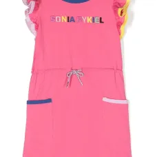 Платье с оборками на рукавах