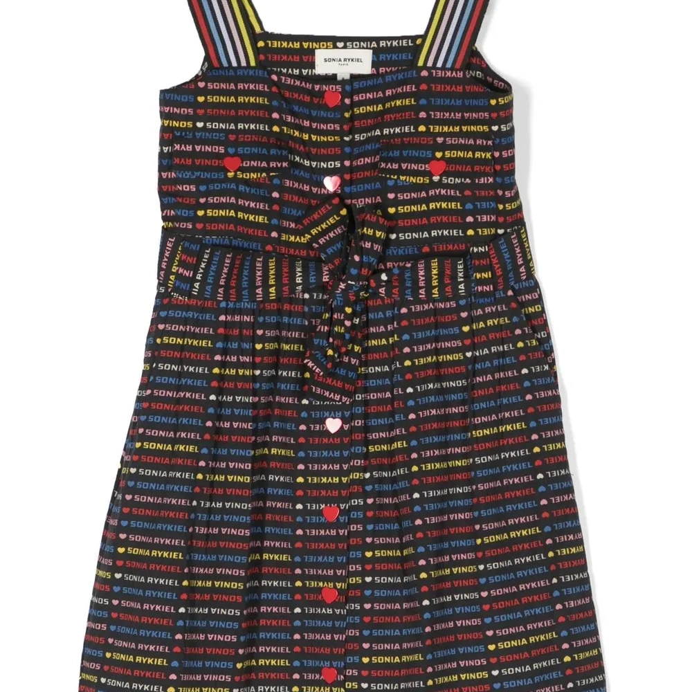 Платье с поясом и логотипом