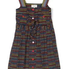 Платье с поясом и логотипом