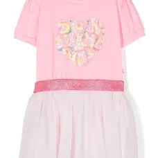 Платье с короткими рукавами и пайетками