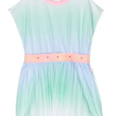 Платье с короткими рукавами и эффектом градиента