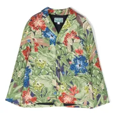 Однобортный блейзер с цветочным принтом Однобортный блейзер с цветочным принтом