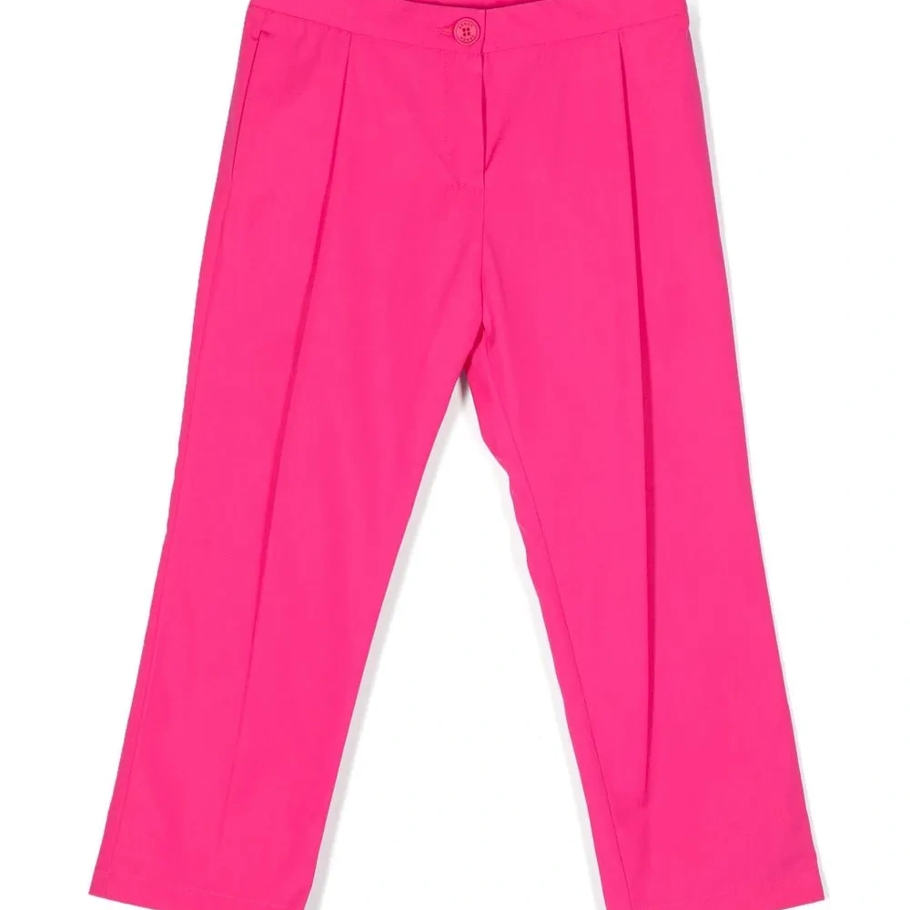 Прямые брюки с вышитым логотипом