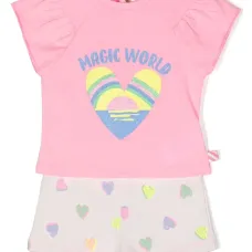 Комплект из футболки и шортов с принтом Комплект из футболки и шортов с принтом