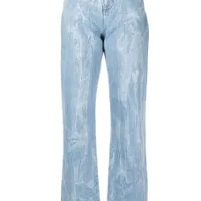 Прямые джинсы с жатым эффектом Прямые джинсы с жатым эффектом