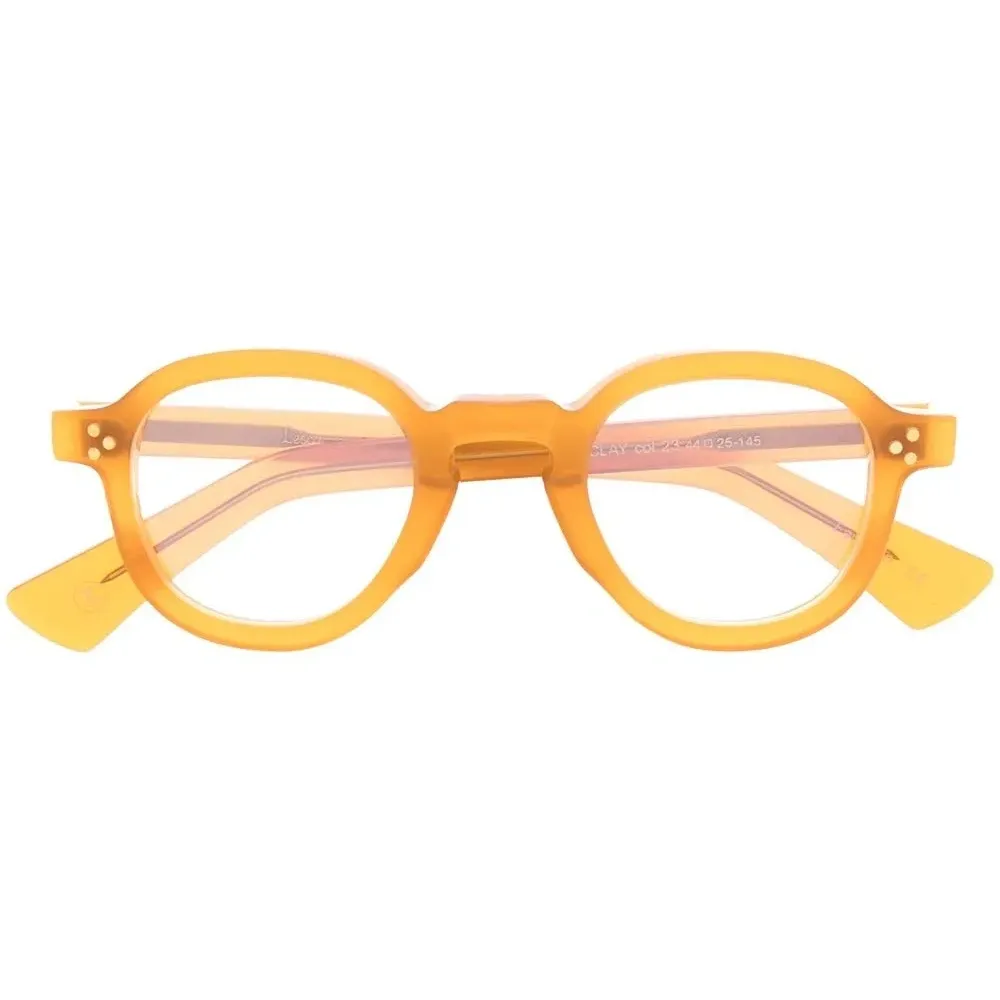 Очки в круглой оправе с логотипом