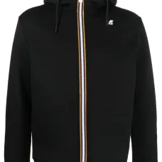 Худи на молнии с отделкой в полоску