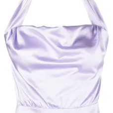 Шелковый топ с вырезом халтер Шелковый топ с вырезом халтер