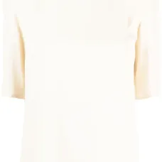 Блузка с круглым вырезом и короткими рукавами