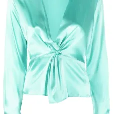 Шелковая блузка с драпировкой