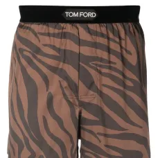 Шелковые боксеры с зебровым принтом