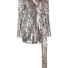 Платье с V-образным вырезом и пайетками