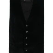 Однобортный жилет со вставками