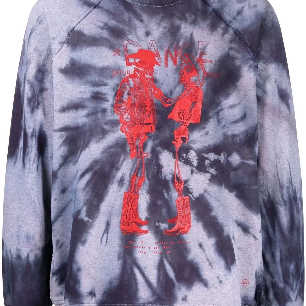 Толстовка с принтом тай-дай из коллаборации с Hiroshi Fujiwara