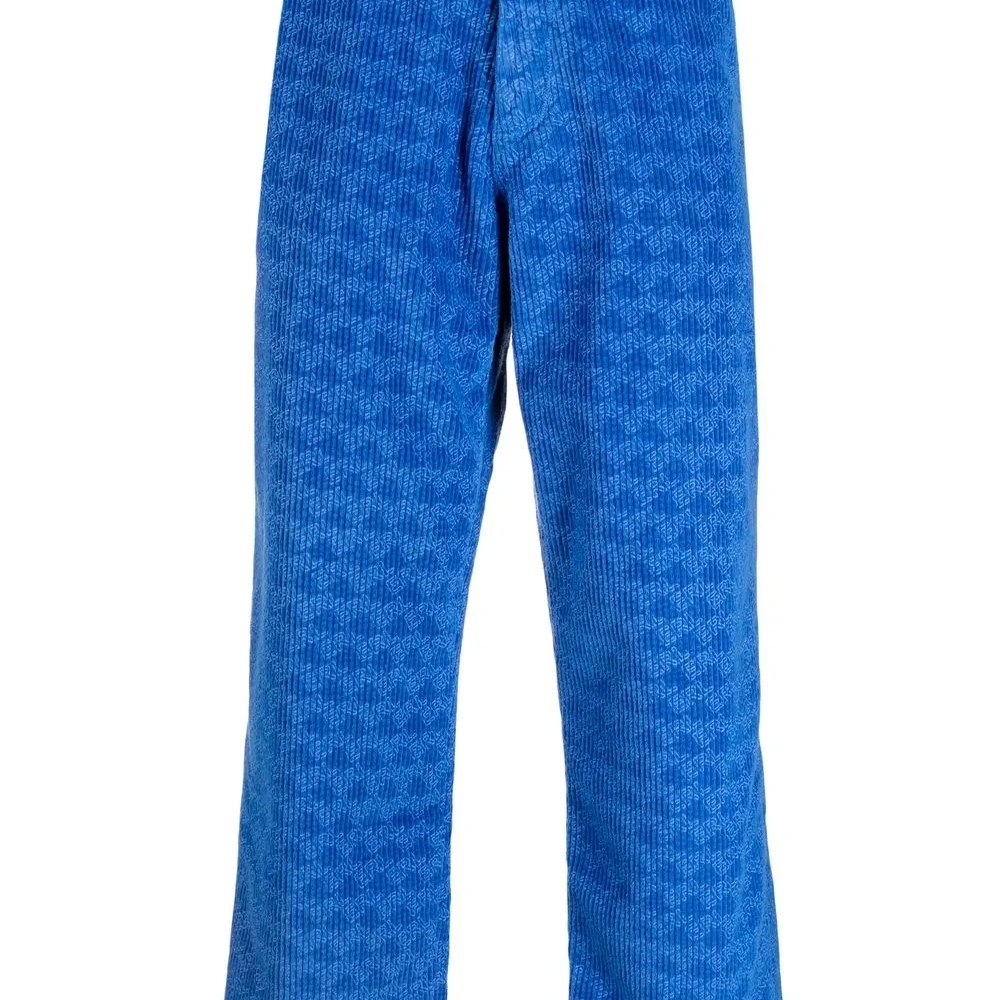 Вельветовые брюки с графичным принтом