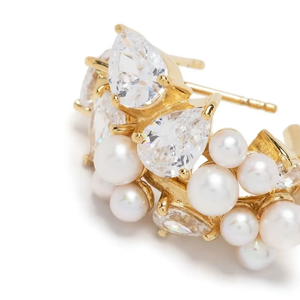 Декорированные серьги с жемчугом