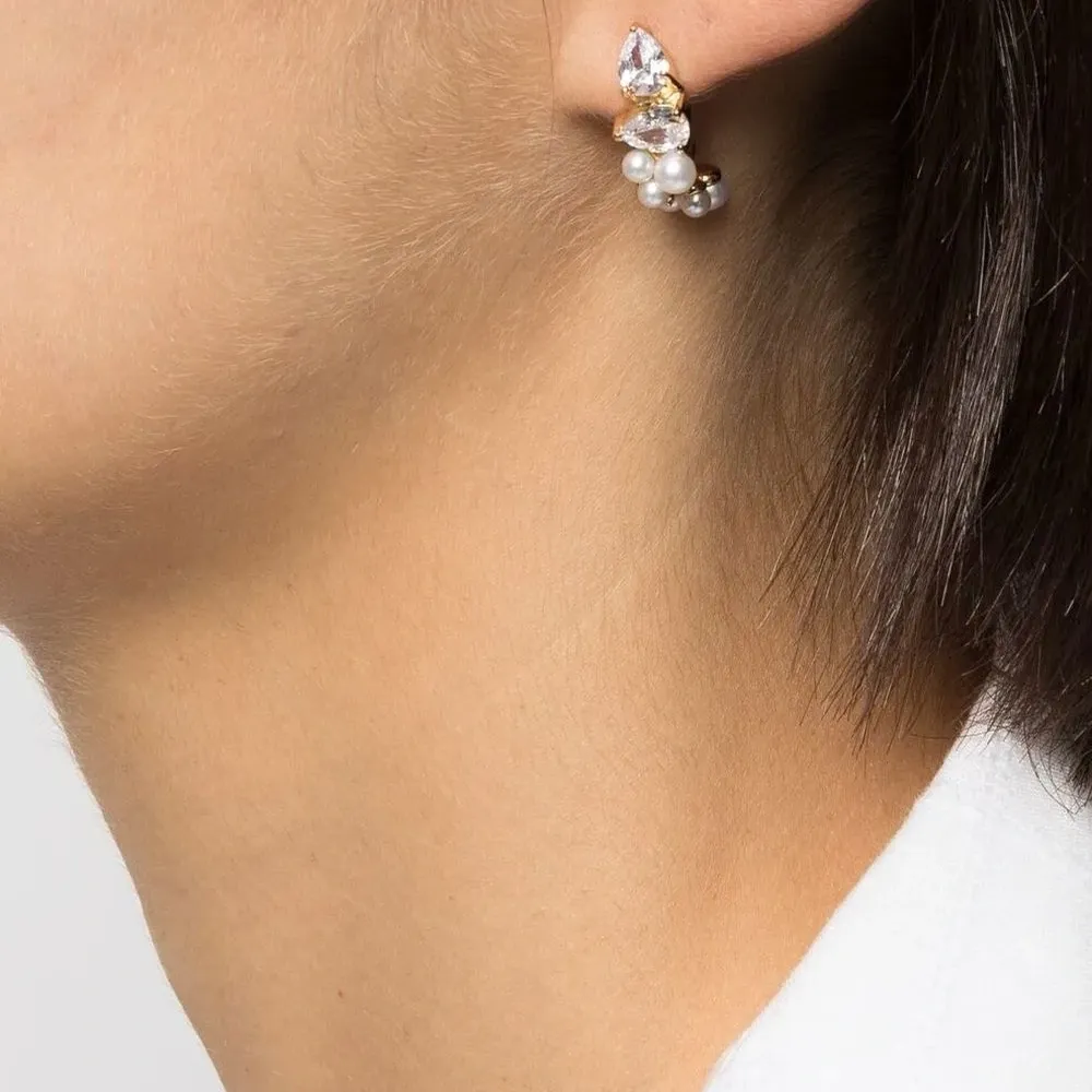 Декорированные серьги с жемчугом