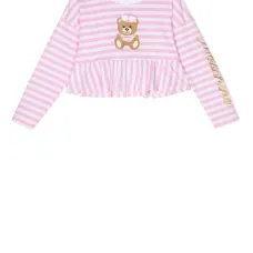 Топ в полоску с баской