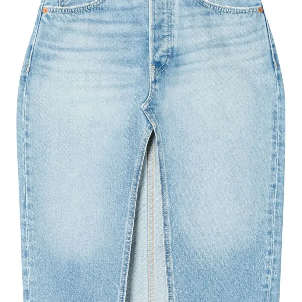 джинсовая юбка миди из органического хлопка