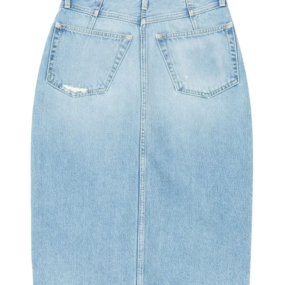 джинсовая юбка миди из органического хлопка