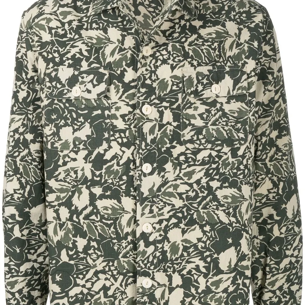 Рубашка с длинными рукавами и графичным принтом