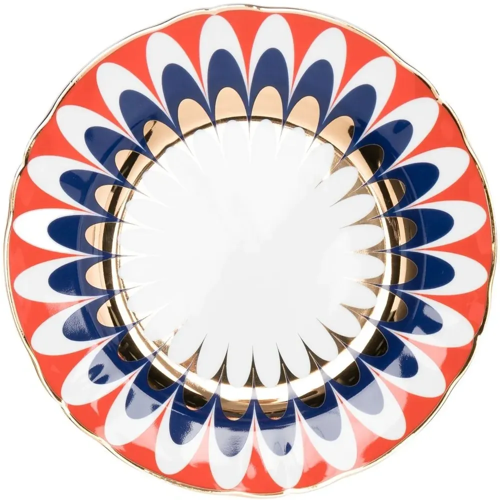 Десертная тарелка с цветочным принтом