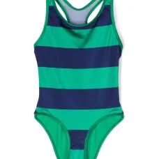 Слитный купальник в полоску