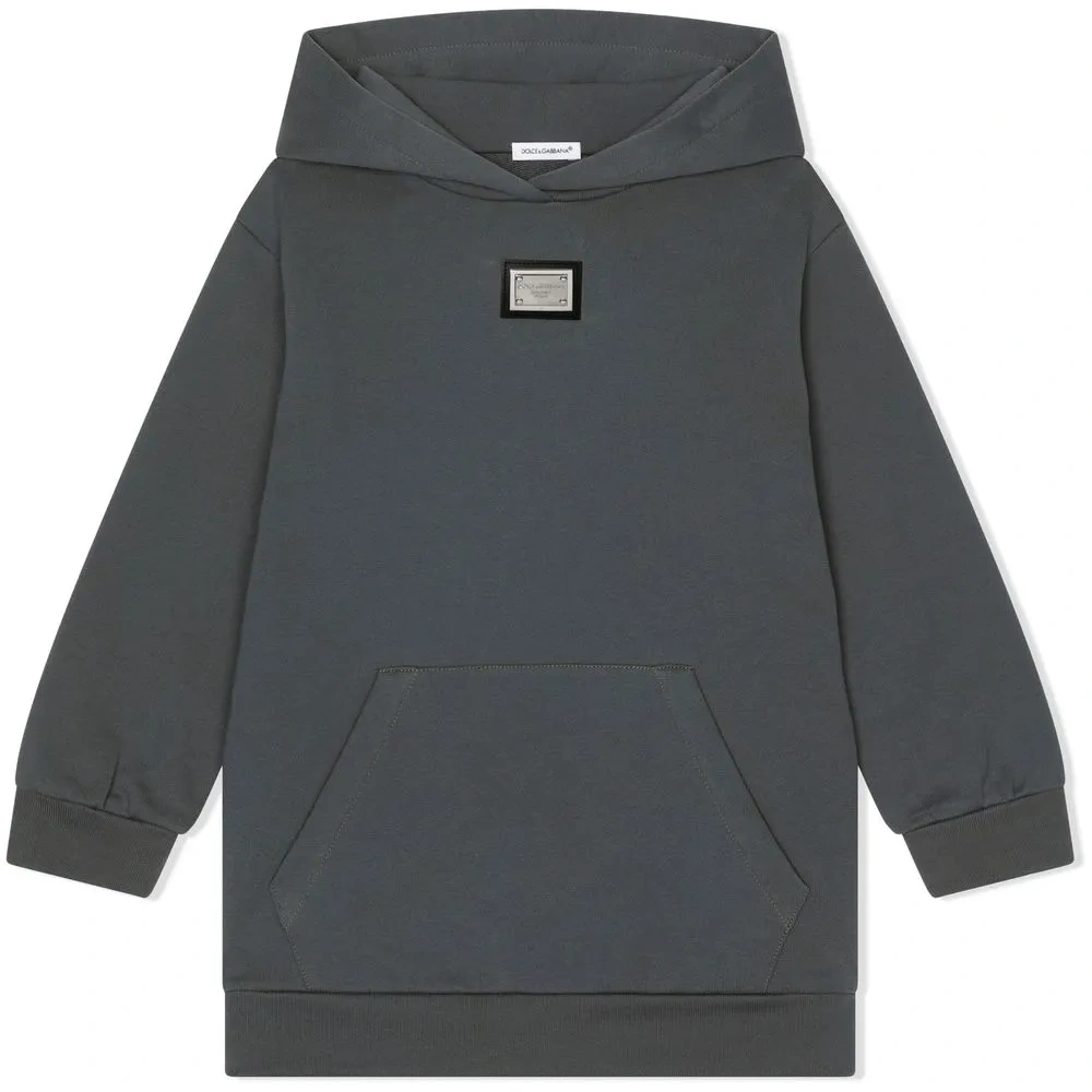 Платье с капюшоном и логотипом DG