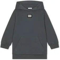 Платье с капюшоном и логотипом DG