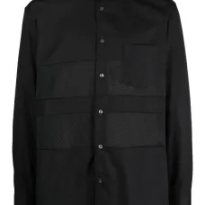 Рубашка с длинными рукавами и вставками