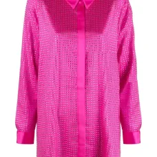 Рубашка с длинными рукавами и стразами