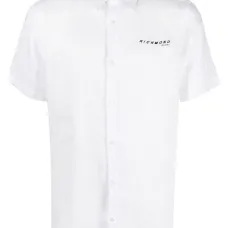 Льняная рубашка с короткими рукавами