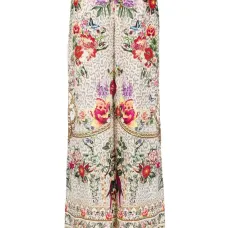Расклешенные брюки с цветочным принтом