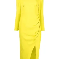 Платье миди со сборками