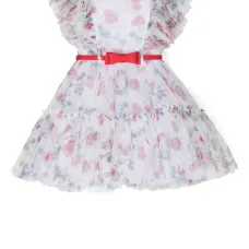 Ярусное платье с принтом