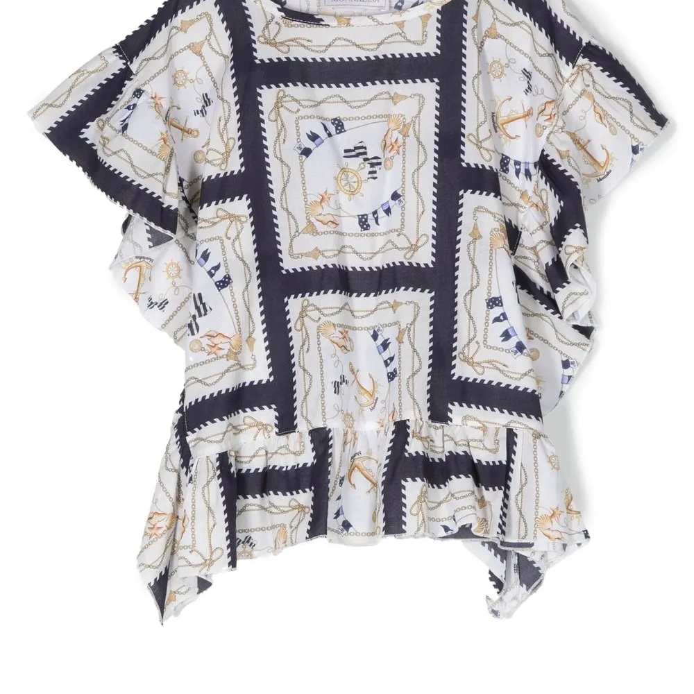 Блузка с абстрактным принтом