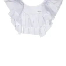 Укороченная блузка с оборками