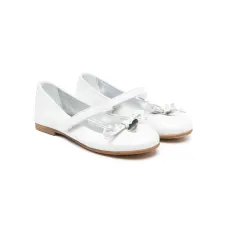 Балетки с подвеской-логотипом