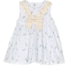 Платье без рукавов с цветочным принтом