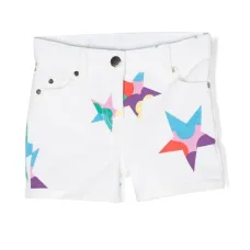 Джинсовые шорты с принтом