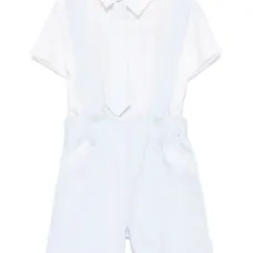 Льняной комплект из ромпера и топа