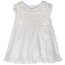 Платье со сборками и цветочным принтом