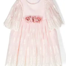 Кружевное платье с короткими рукавами Кружевное платье с короткими рукавами