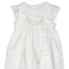 Платье без рукавов с цветочной вышивкой