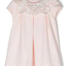 Платье с короткими рукавами и цветочным принтом