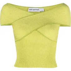 Трикотажный топ с открытыми плечами