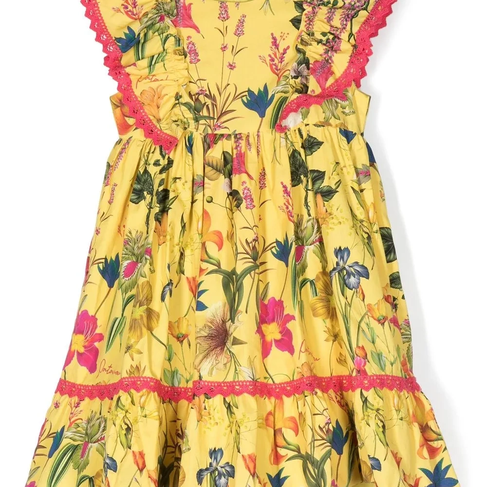 Расклешенное платье с цветочным принтом