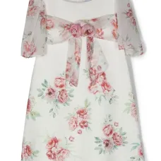 Платье с цветочной аппликацией